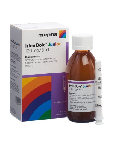 Irfen Dolo Junior suspension flacon 200 ml - 100 mg / 5 ml
