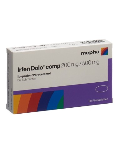 Irfen Dolo comp comprimé pelliculé - 20 x 200 mg / 500 mg