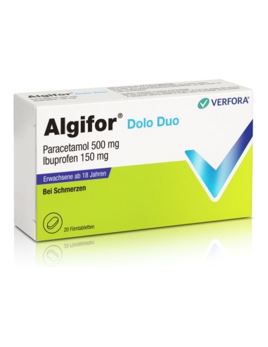 Algifor Dolo Duo comprimé pelliculé - 20 x 150 mg / 500 mg