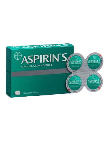 Aspirine S comprimé - 20 x 500 mg
