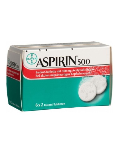 Aspirine comprimé effervescent - 12 x 500 mg