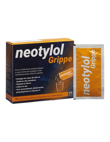 Neotylol Grippe poudre pour la préparation d'une solution buvable - 12 sachets