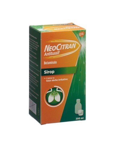 NeoCitran Antitussif sirop 15 mg/10ml flacon - 200 ml