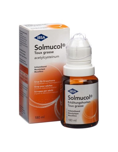 Solmucol toux grasse sirop 200 mg/10ml flacon - 180 ml