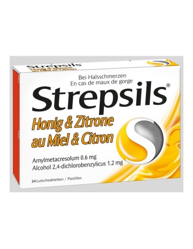 Strepsils pastilles à sucer miel & citron - 24 pièces