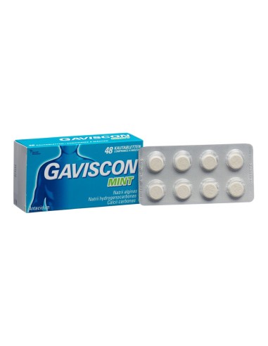 Gaviscon comprimé à croquer fraise - 48 pce - Frais ou Menthe