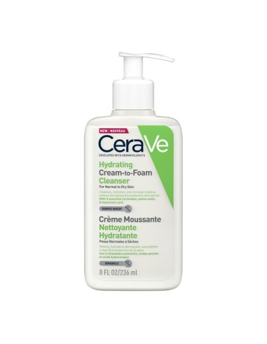 CeraVe Crème Moussante Nettoyante Hydratante - flacon 236 ml