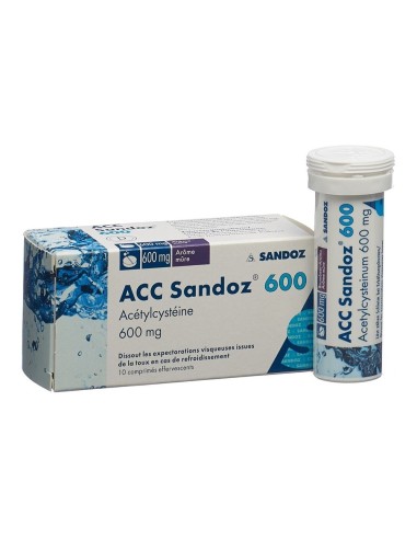 ACC Sandoz comprimé effervescent 600 mg arôme mûre - 10 pièces