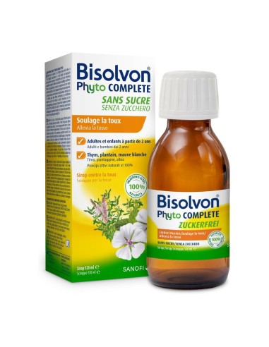 Bisolvon Phyto Complete sirop sans sucre contre la toux - flacon de120 ml