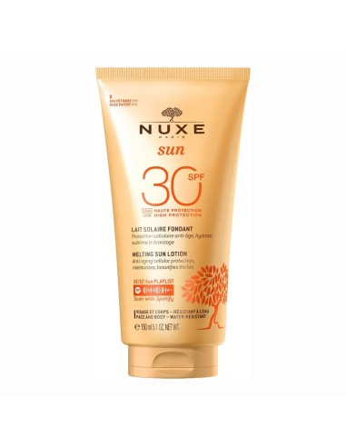 NUXE Sun Lait Solaire Fondant Haute Protection SPF30 visage et corps - Tube 150 ml