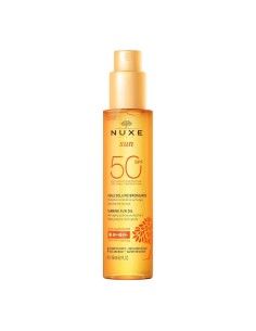 NUXE Sun Huile Solaire Bronzante Haute Protection SPF50 visage et corps - Flacon 150 ml