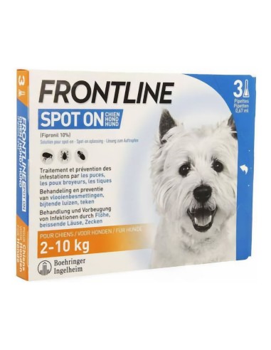 Frontline Spot On Chien 2-10 KG - 3 pipettes